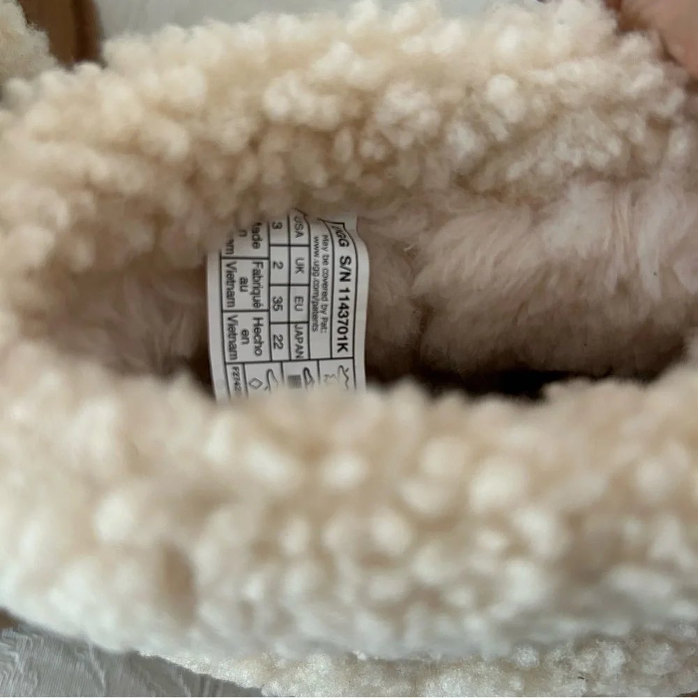 Kids UGG Ultra Mini Fluff GS Chestnut Brown Nude Khaki 1143701K Snow Rain Boots